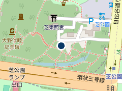 タイムズ東京タワースタジオ前の位置