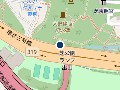 タイムズ東京タワーサイド第２の位置