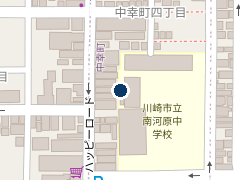 タイムズ第二川崎幸クリニック側面の位置
