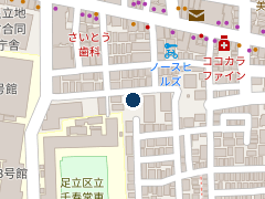 北千住駅前駐車場の位置