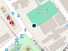 タイムズ二子玉川駅東口の位置