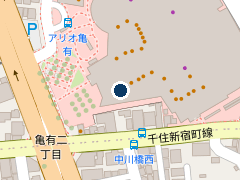 タイムズ葛飾区亀有南駐車場(亀有パーキングリリオ)の位置