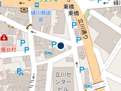 タイムズ立川市北口第一駐車場（バイク）の位置