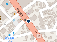 タイムズ柏市役所第１駐車場(上)の位置