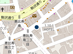 タイムズ代官山駅北口の位置