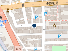 タイムズ等々力緑地南駐車場の位置