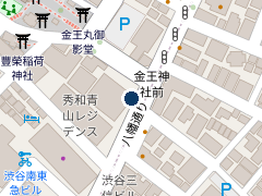 渋谷郵便局駐車場の位置