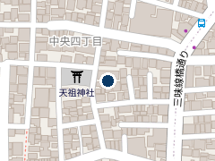 中野郵便局駐車場の位置