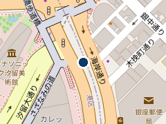 タイムズ銀座外堀通りの位置