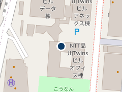 TAKANAWA GATEWAY CITY駐車場　P1南の位置