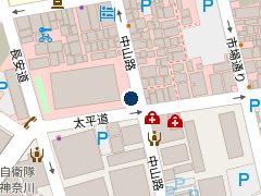 タイムズ中区庁舎駐車場の位置